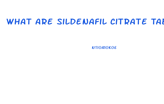 What Are Sildenafil Citrate Tablets 100mg