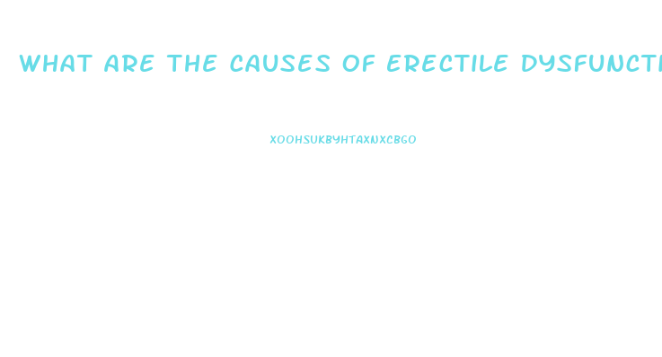 What Are The Causes Of Erectile Dysfunction