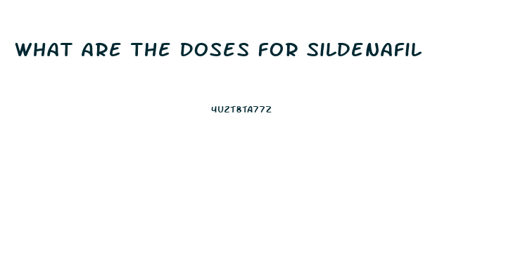 What Are The Doses For Sildenafil