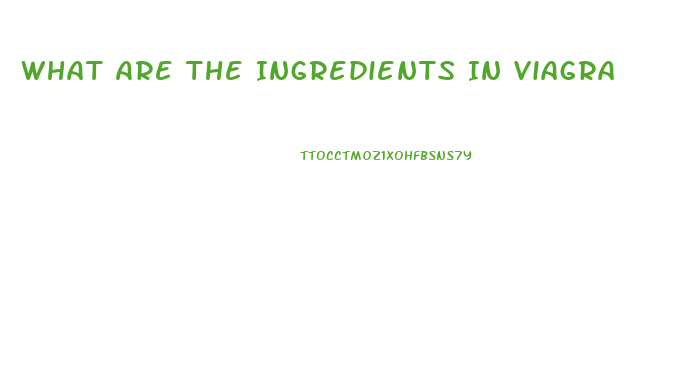 What Are The Ingredients In Viagra