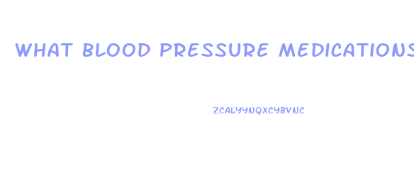 What Blood Pressure Medications Cause Impotence