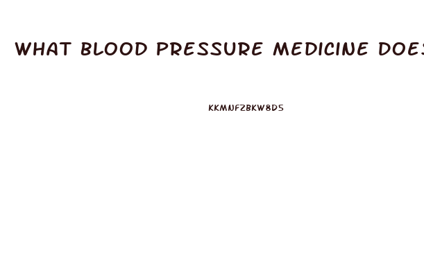 What Blood Pressure Medicine Does Not Cause Impotence