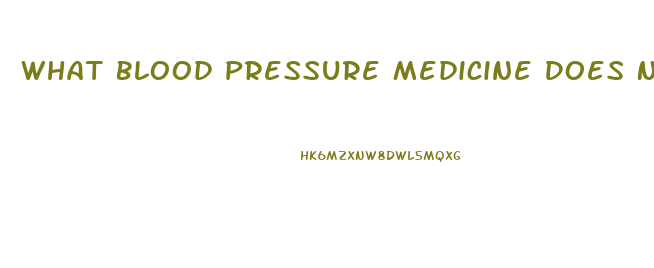 What Blood Pressure Medicine Does Not Cause Impotence