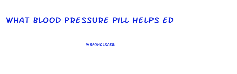 What Blood Pressure Pill Helps Ed