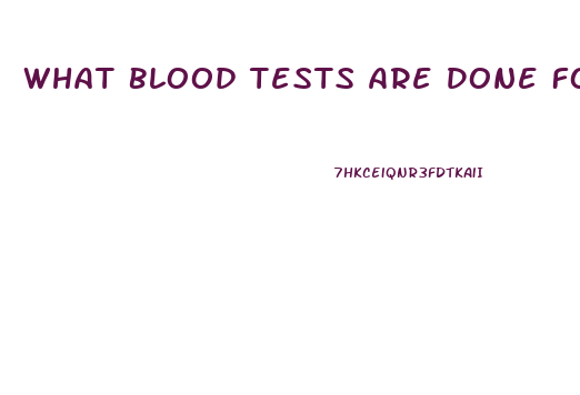 What Blood Tests Are Done For Low Sex Drive