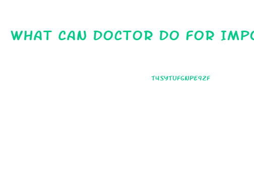 What Can Doctor Do For Impotence