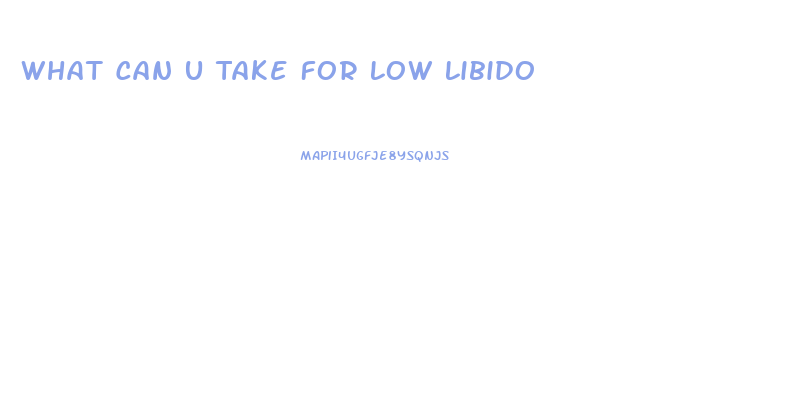 What Can U Take For Low Libido