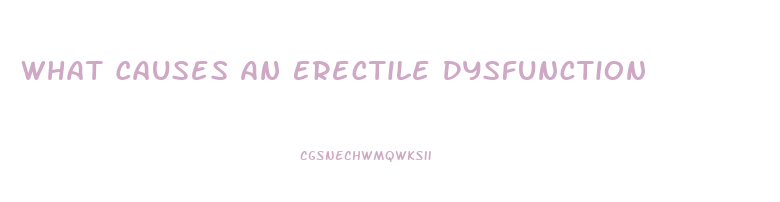 What Causes An Erectile Dysfunction