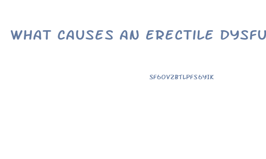 What Causes An Erectile Dysfunction