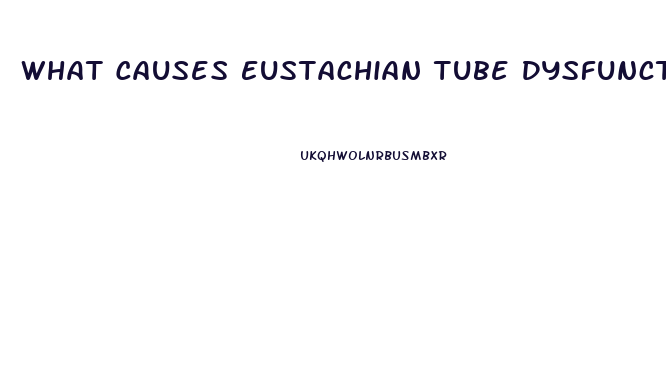 What Causes Eustachian Tube Dysfunction In Adults