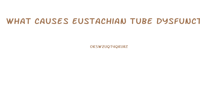 What Causes Eustachian Tube Dysfunction