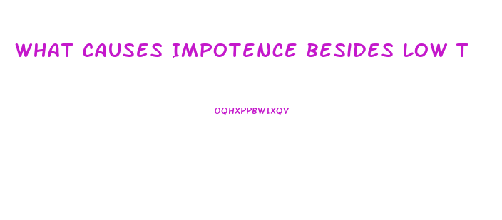 What Causes Impotence Besides Low T