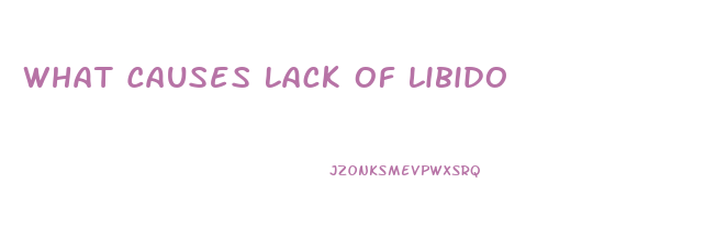 What Causes Lack Of Libido