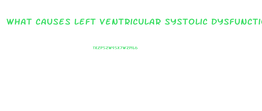 What Causes Left Ventricular Systolic Dysfunction