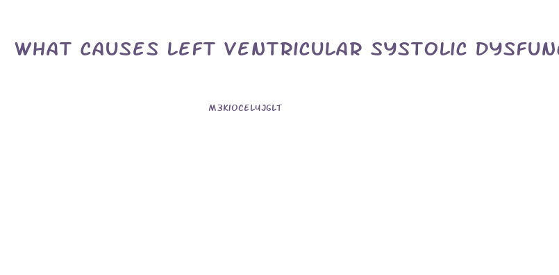 What Causes Left Ventricular Systolic Dysfunction