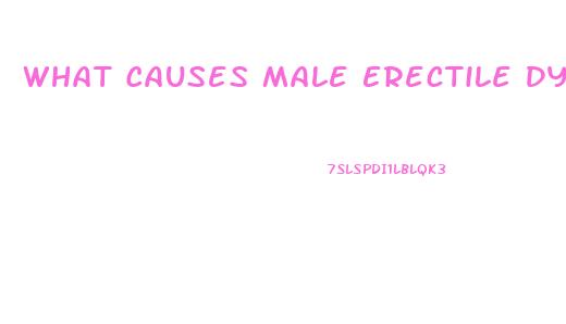 What Causes Male Erectile Dysfunction