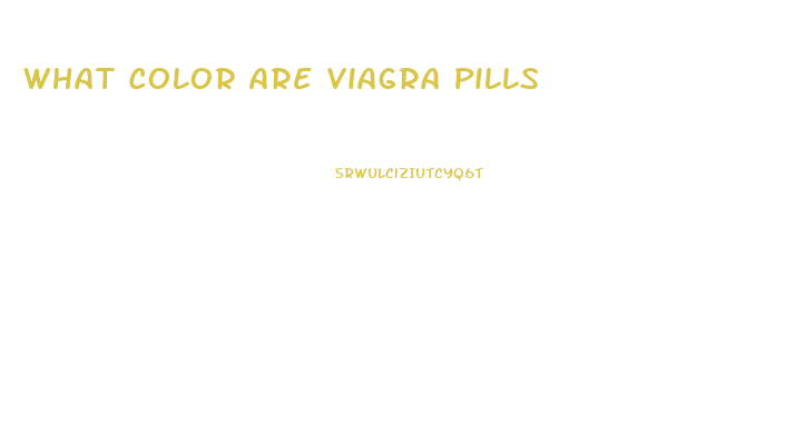 What Color Are Viagra Pills