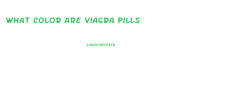 What Color Are Viagra Pills