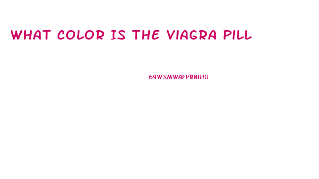 What Color Is The Viagra Pill