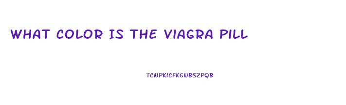 What Color Is The Viagra Pill