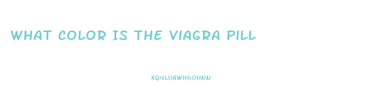 What Color Is The Viagra Pill