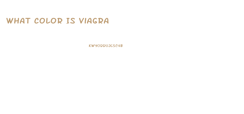 What Color Is Viagra