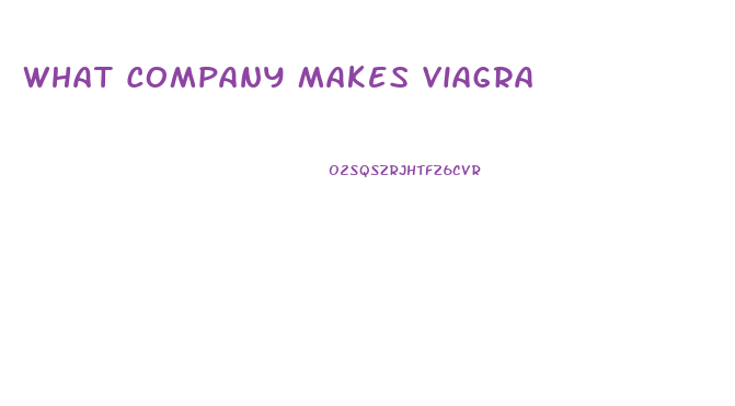 What Company Makes Viagra