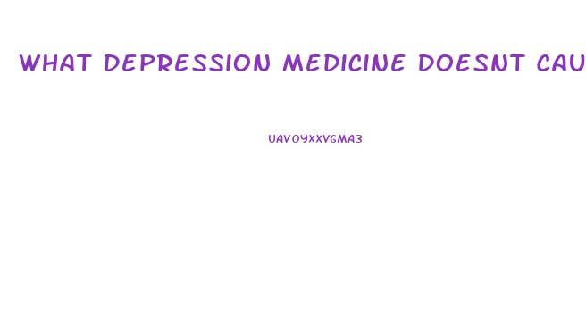 What Depression Medicine Doesnt Cause Impotence