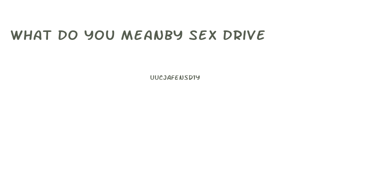 What Do You Meanby Sex Drive