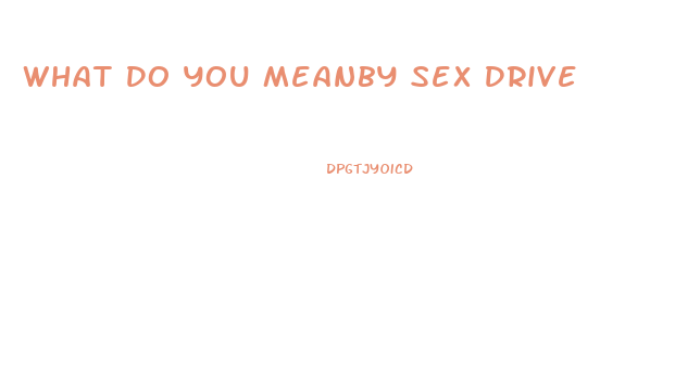 What Do You Meanby Sex Drive