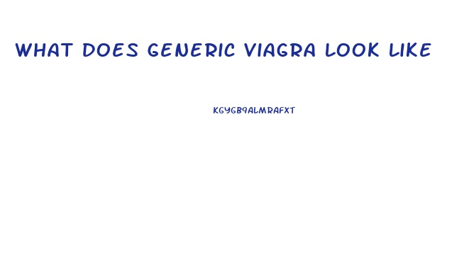 What Does Generic Viagra Look Like