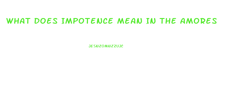 What Does Impotence Mean In The Amores