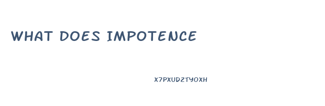 What Does Impotence