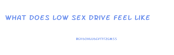 What Does Low Sex Drive Feel Like