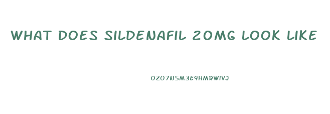 What Does Sildenafil 20mg Look Like