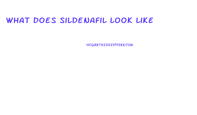 What Does Sildenafil Look Like