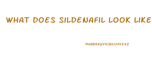 What Does Sildenafil Look Like