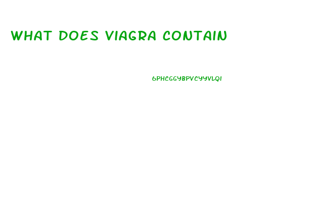 What Does Viagra Contain