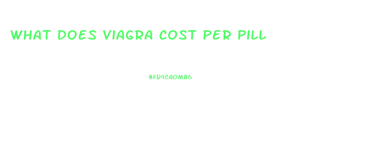 What Does Viagra Cost Per Pill