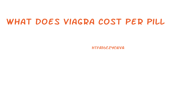 What Does Viagra Cost Per Pill