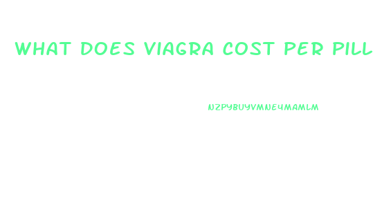 What Does Viagra Cost Per Pill