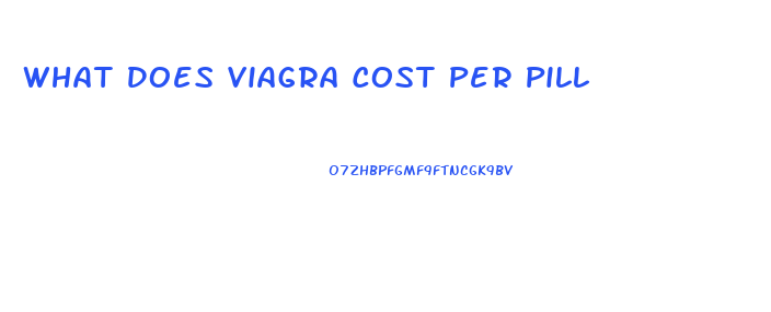 What Does Viagra Cost Per Pill