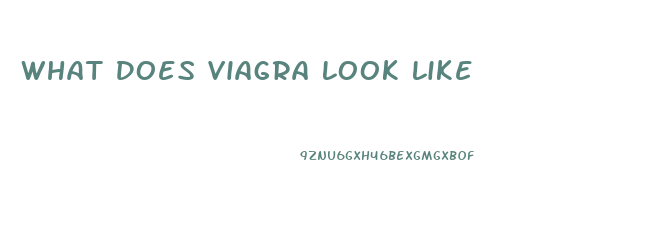 What Does Viagra Look Like