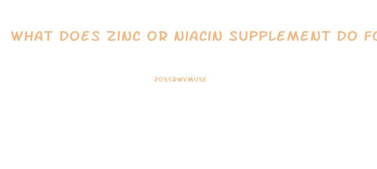 What Does Zinc Or Niacin Supplement Do For Sex Drive