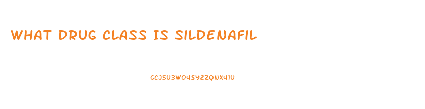 What Drug Class Is Sildenafil