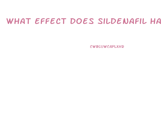 What Effect Does Sildenafil Have On A Woman