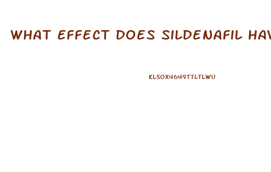 What Effect Does Sildenafil Have On A Woman