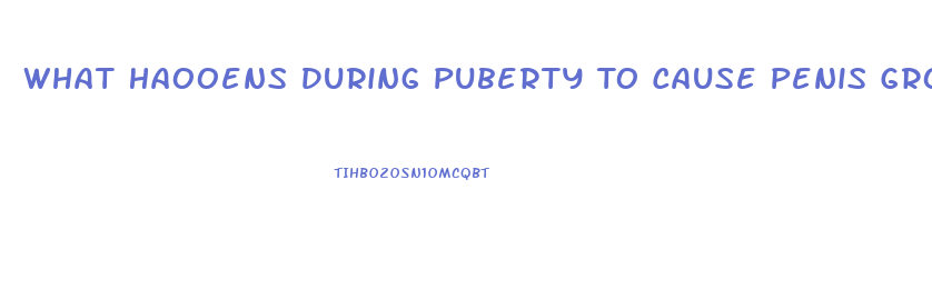 What Haooens During Puberty To Cause Penis Growth