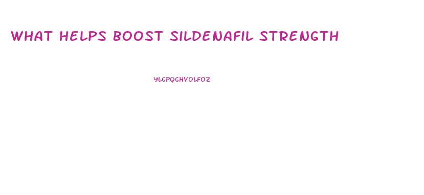 What Helps Boost Sildenafil Strength
