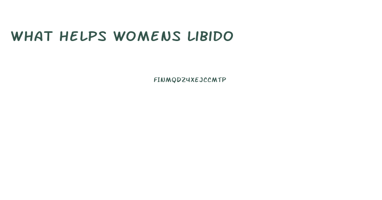 What Helps Womens Libido